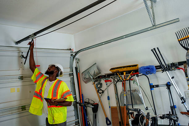 Professional Garage Door Panel Replacement technician working in Rowland Heights, CA
